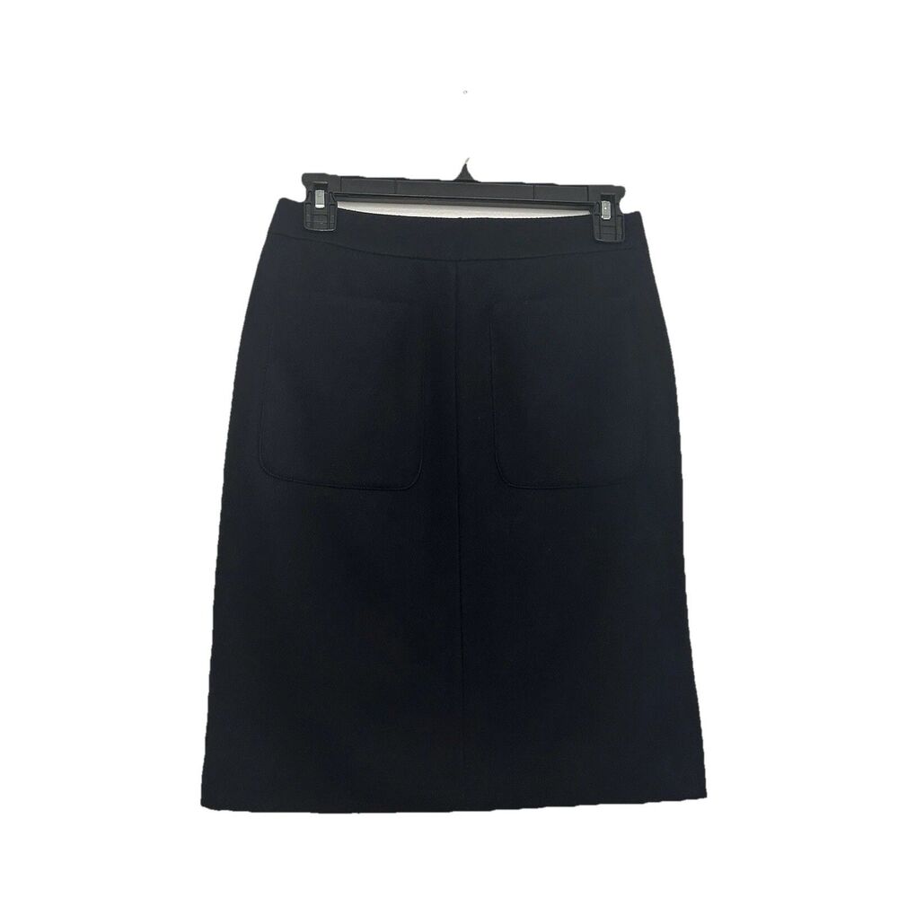 Reiss Phoenix Wool Blend Skirt Pencil Navy Pockets - US Size 4